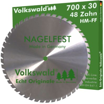 Volkswald ® HM-Sägeblatt FF 700 x 30 mm Z=48 Nagelfest Kreissägeblatt