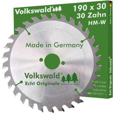 Volkswald ® HM-Kreissägeblatt W 190 x 30 mm Z= 30 Kunststoff Acrylglas