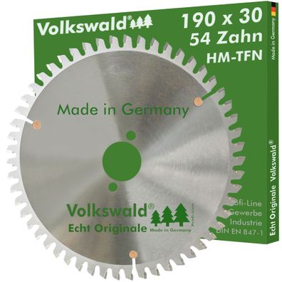Volkswald ® HM-Sägeblatt TFN 190 x 30 mm Z= 54 Alu Kreissägeblatt