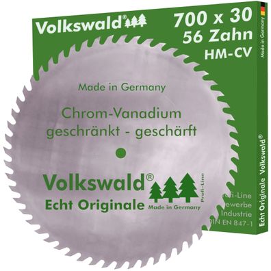 Volkswald ® Kreissägeblatt CV 700 x 30 mm Z= 56 Chrom-Vanadium-Stahl