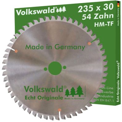 Volkswald ® HM-Sägeblatt TF 235 x 30 mm Z=54 Aluminium Kreissägeblatt