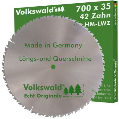 Volkswald ® HM-Sägeblatt LWZ 700 x 35 mm Z= 42 Hartmetall Kreissägeblatt