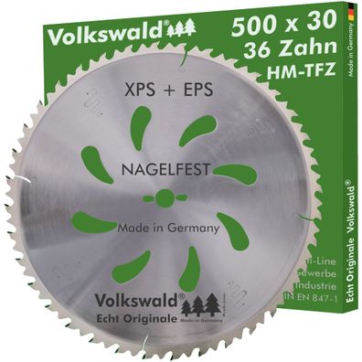 Volkswald ® HM-Kreissägeblatt TFZ 500 x 30 mm Z=36 Hartmetall XPS EPS