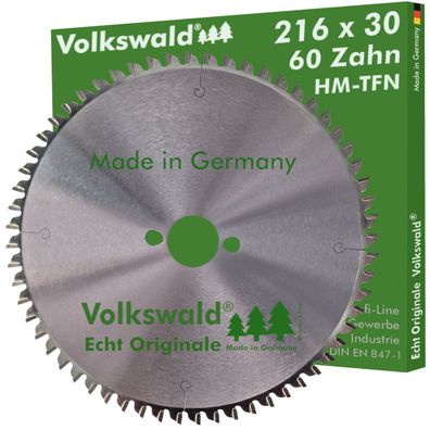 Volkswald ® HM-Kreissägeblatt TFN 216 x 30 mm Z= 60 Hart- Weichholz