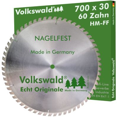 Volkswald ® HM-Sägeblatt FF 700 x 30 mm Z= 60 Nagelfest Kreissägeblatt
