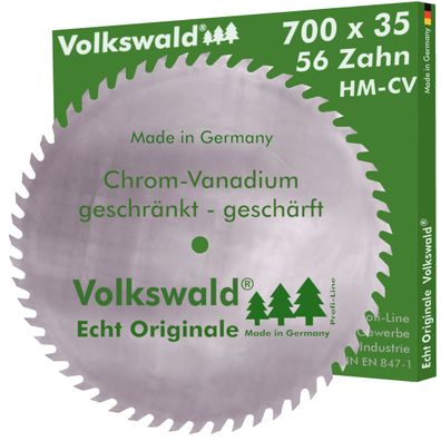 Volkswald ® Kreissägeblatt CV 700 x 35 mm Z= 56 Chrom-Vanadium Stahl