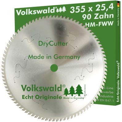 Volkswald ® HM-Kreissägeblatt DryCutter FWW 355x25,4 mm Z= 90