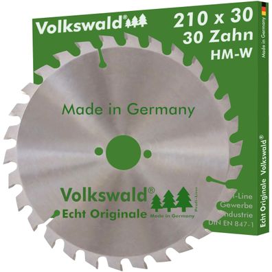 Volkswald ® HM-Sägeblatt W 210x30mm Z= 30 Kreissägeblatt Acrylglas