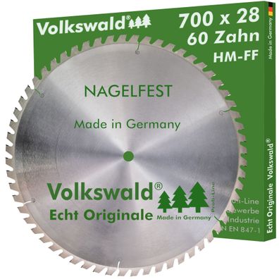 Volkswald ® HM-Sägeblatt FF 700 x 28 mm Z= 60 Nagelfest Kreissägeblatt