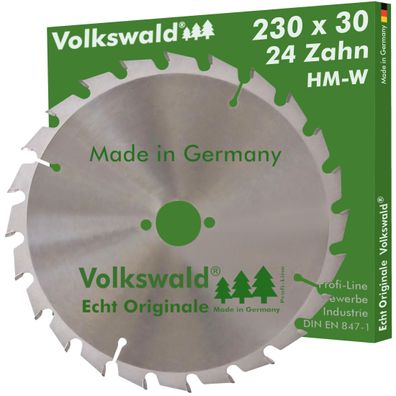 Volkswald ® HM-Sägeblatt W 230x30mm Z=24 Kreissägeblatt Acrylglas