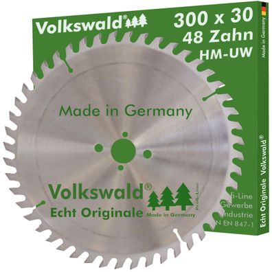 Volkswald ® HM-Sägeblatt UW 300x30mm Z=48 Kreissägeblatt Hartmetall