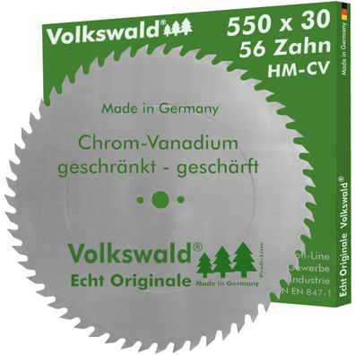 Volkswald ® Kreissägeblatt CV 550 x 30 mm Z= 56 Chrom-Vanadium-Stahl