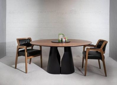 Luxur Braun Esstisch und 4x Modern Stühle für Ihre Stilvoll Esszimmer