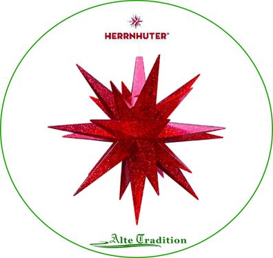 Herrnhuter Stern Sonderedition 2023 Jahresstern rot glitter 13 cm