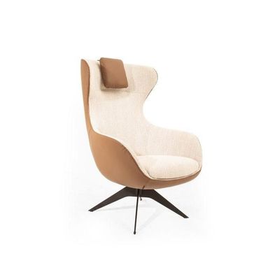 Luxuriöser gepolsterter Sessel in Beige für das Wohnzimmer Perfekte