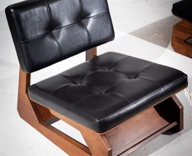 Sessel Modern Holz Design Wohnzimmer Möbel Schwarz farbe Luxus Stil