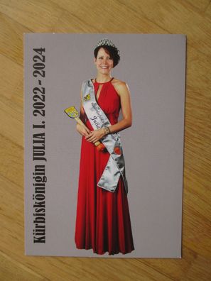 Kürbiskönigin Niederdorfelden 2022-2024 Julia I. - Autogrammkarte!!!