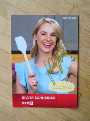 Silvia kocht ORF Fernsehmoderatorin Silvia Schneider - handsigniertes Autogramm!!!
