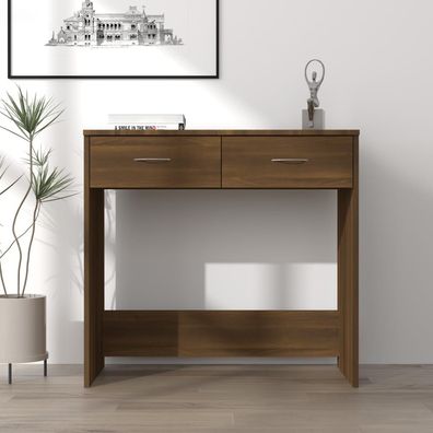 Schreibtisch, braune Eiche, 80 x 40 x 75 cm, Holzwerkstoff