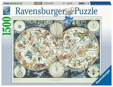 Ravensburger Puzzle 1500 Teile Karte mit Fantasietieren