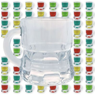 Schnapsglas Stamper Kurze Glas Henkel 2cl 12,24,48 Stk
