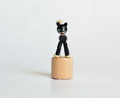 Holzspielzeug Wackelfigur Katze Höhe=8cm NEU Spielzeug Wackeln Wackeltier Wackel