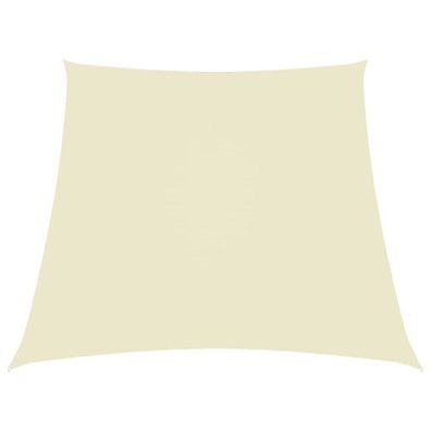 Sonnensegel Oxford-Gewebe Trapezförmig Weiß Creme 4/5 x 4 m