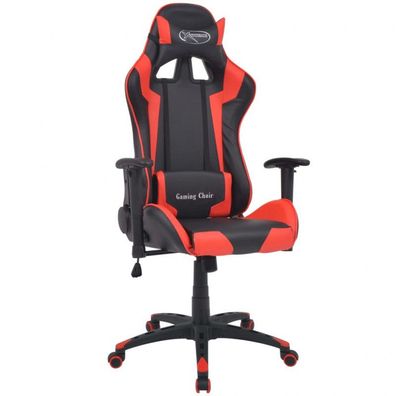 Bürostuhl Gaming-Stuhl Neigbar Kunstleder Rot (Farbe: Rot)