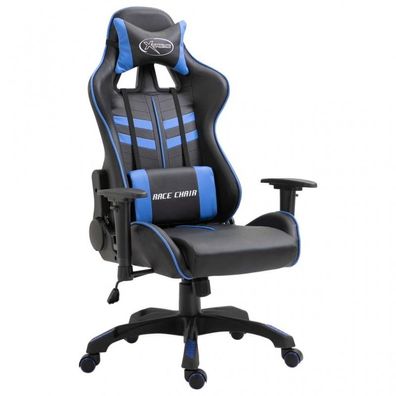 Gaming-Stuhl Blau Kunstleder (Farbe: Blau)