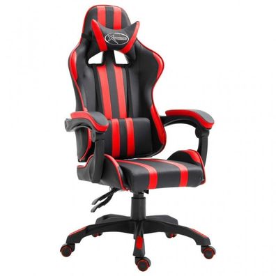 Gaming-Stuhl Rot Kunstleder (Farbe: Rot)