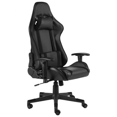 Gaming-Stuhl Drehbar Schwarz PVC (Farbe: Schwarz)