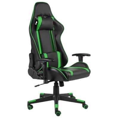 Gaming-Stuhl Drehbar Grün PVC (Farbe: Grün)
