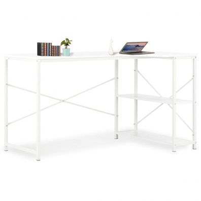 Computertisch Weiß 120×72×70 cm (Farbe: Weiß)