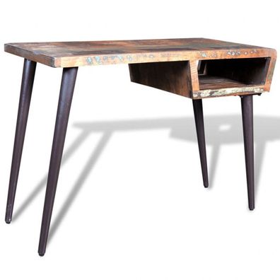 Tisch mit Eisenbeinen Altholz (Farbe: Mehrfarbig)