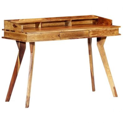 Schreibtisch 115 x 50 x 85 cm Massivholz (Farbe: Braun)