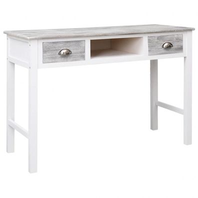 Schreibtisch Grau 110×45×76 cm Holz (Farbe: Grau)