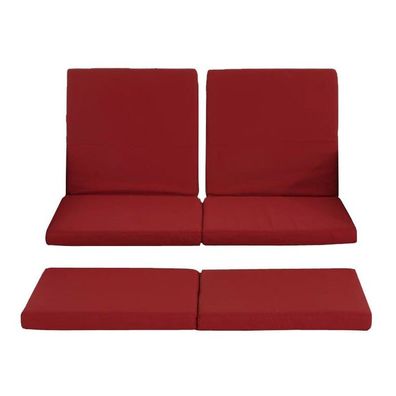 3er-Set Kissenbezüge Sofa Ancona (Farbe: rubinrot)