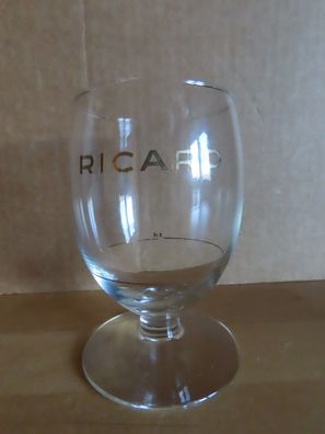 Glas Ballonglas Schnapsglas goldene Aufschrift RICARD 2cl