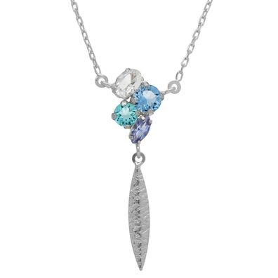 Victoria Cruz Schmuck Damen-Halskette Lisbon Silber Blautöne A4789-MHG