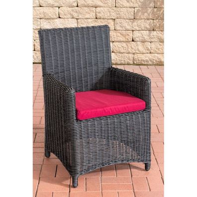 Stuhl Fontana / Sankt Marlo Rubinrot 5mm (Farbe: schwarz)