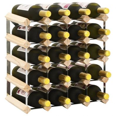 Weinregal für 20 Flaschen Massivholz Kiefer (Farbe: Beige)