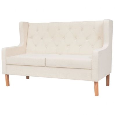 2-Sitzer-Sofa Stoff Cremeweiß (Farbe: Weiß)