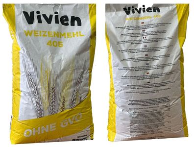Weizenmehl 25 kg Typ 405 Back Mehl Mehl GVO-frei Bäckereiqualität 25 kg