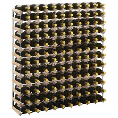 Weinregal für 120 Flaschen Massivholz Kiefer (Farbe: Beige)