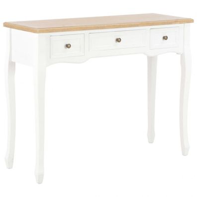 280044 Dressing Console Table with 3 Drawers White (Farbe: Weiß)