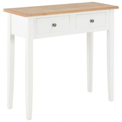 280053 Dressing Console Table White 79x30x74 cm Wood (Farbe: Weiß)