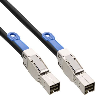 InLine® externes Mini SAS HD Kabel, SFF-8644 zu SFF-8644, 12Gb/ s, 1m, schwarz