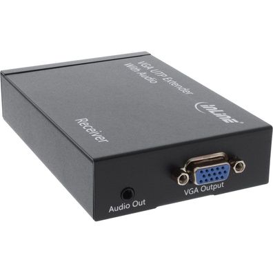 InLine® VGA Extender/ Empfänger über UTP, mit Audio, bis 300m
