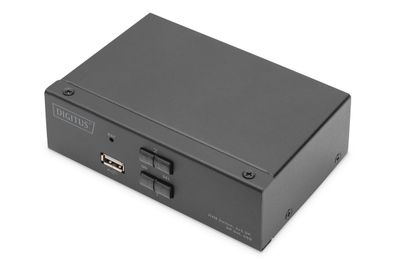 Digitus KVM Switch, 2x1 DP, DP Out, USB