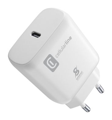 Cellularline USB Typ-C Super Fast Travel Charger 25W White